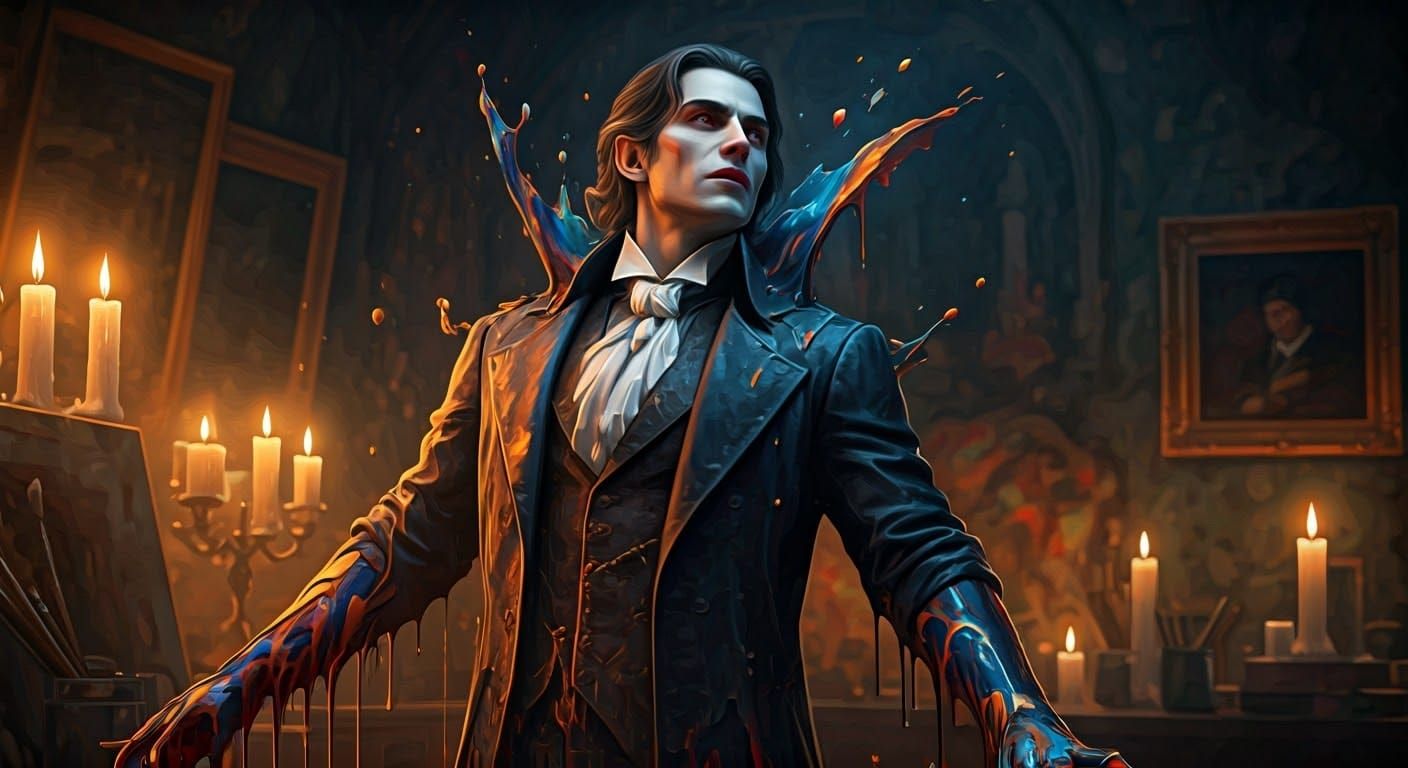 Vampire Emerges from a Caravaggio Painting