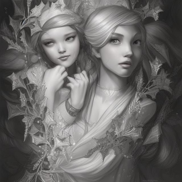 Detailed Pencil Sketch Christmas Card