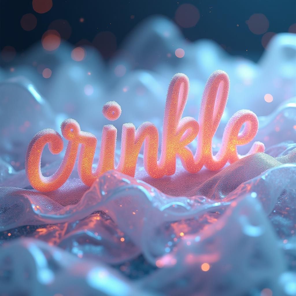 Cellophane 'Crinkle' in Dreamlike Iridescent Style