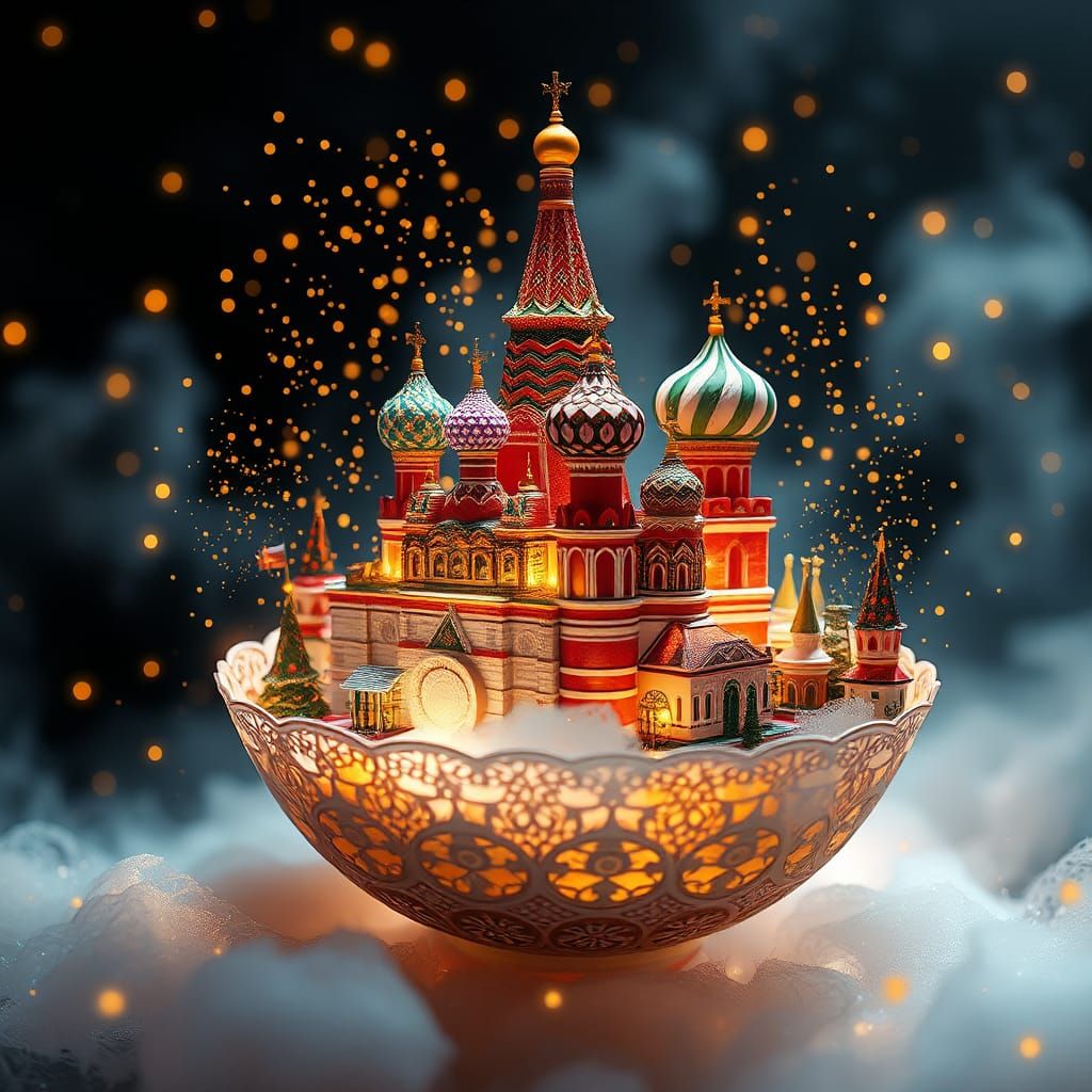 Surreal Miniature Cathedral in Mechanical Metropolis