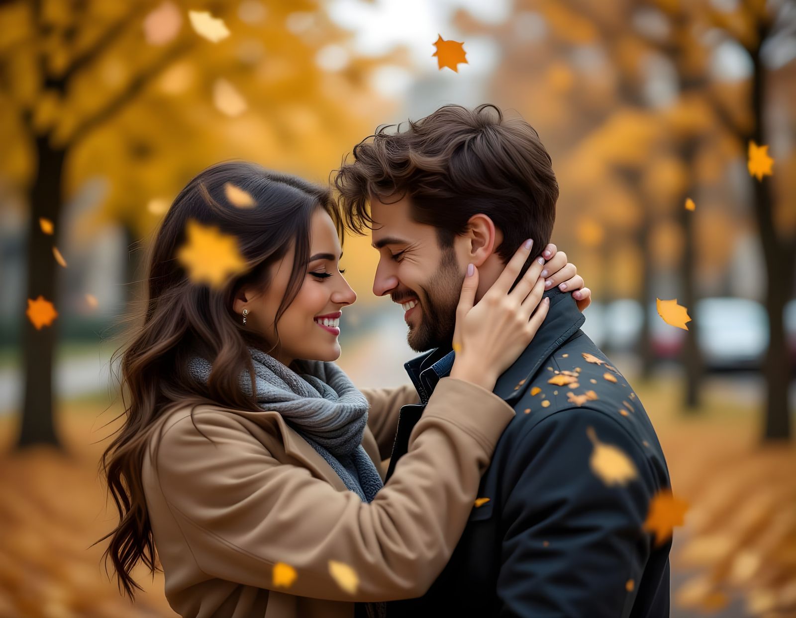 Golden Autumn Kiss in Chilly October Light