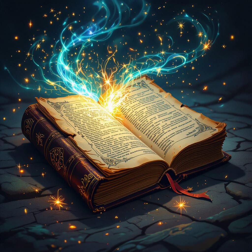 Mystical Book Unleashes Magic: Art Nouveau Style