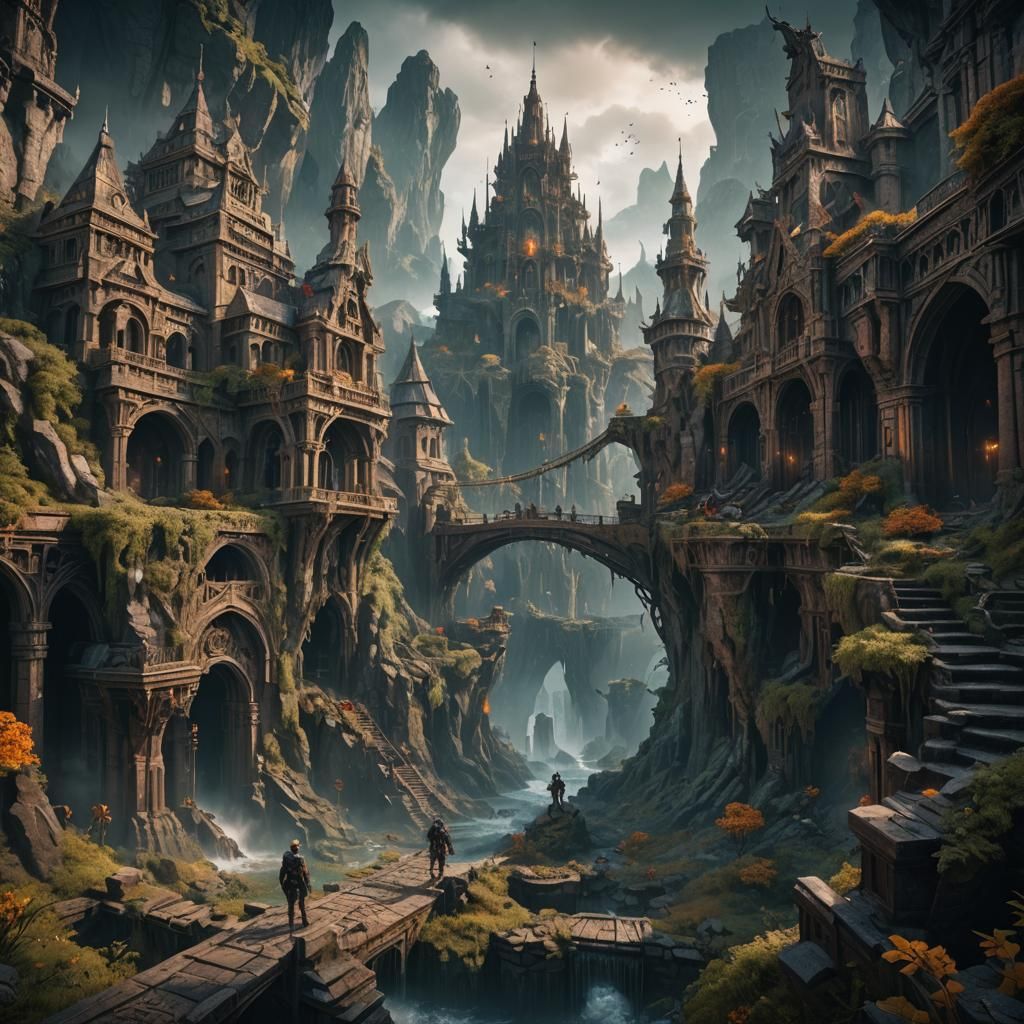 Fantastical Matte Painting in Deep Color