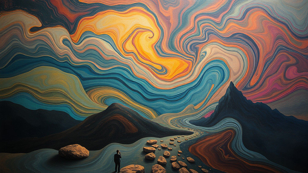 Dreamlike Surrealist Landscape Inspired by Salvador Dali