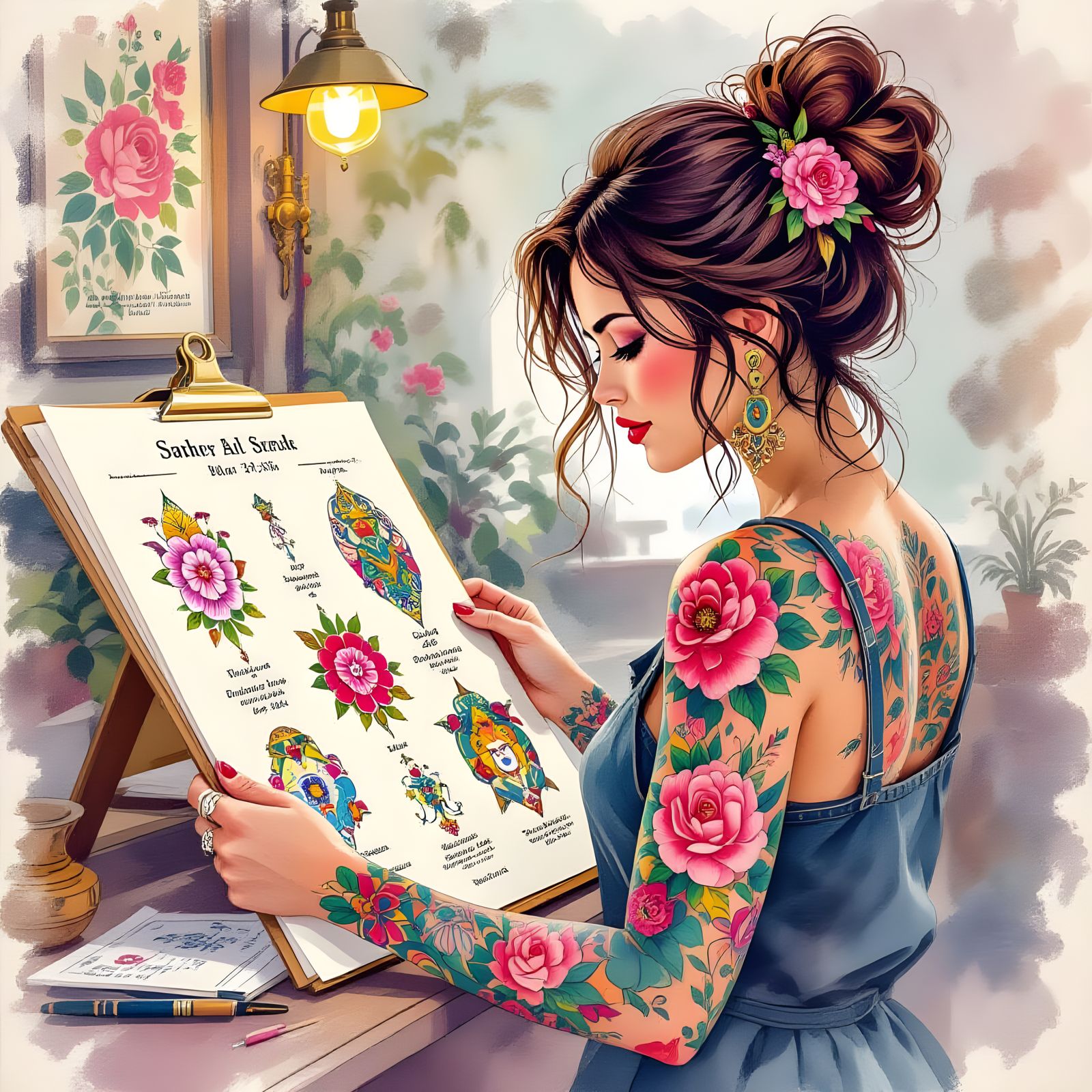 Tattoo Selection Sheet: Assorted Designs