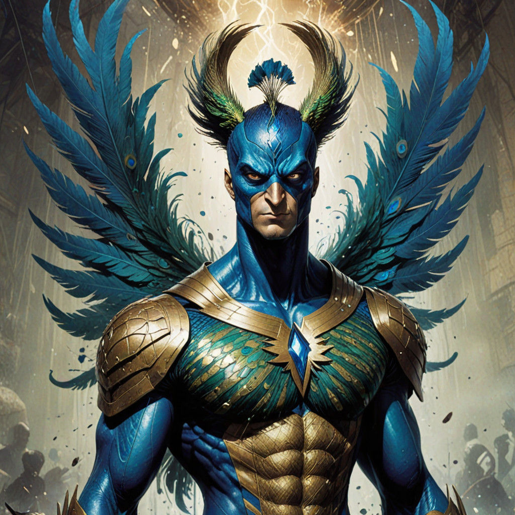 Cyberpunk Storm Goddess Peacock