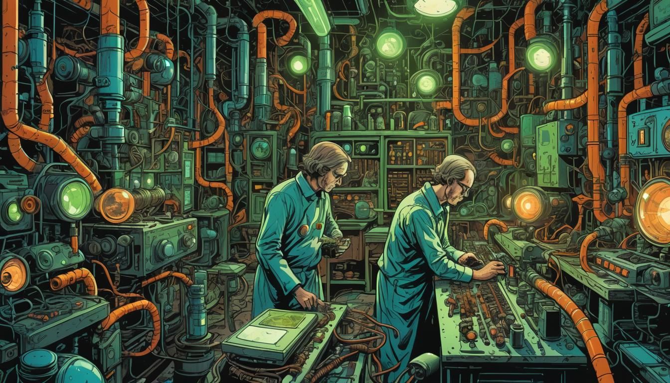 Scientists Transform in Gritty Polish Comic Art