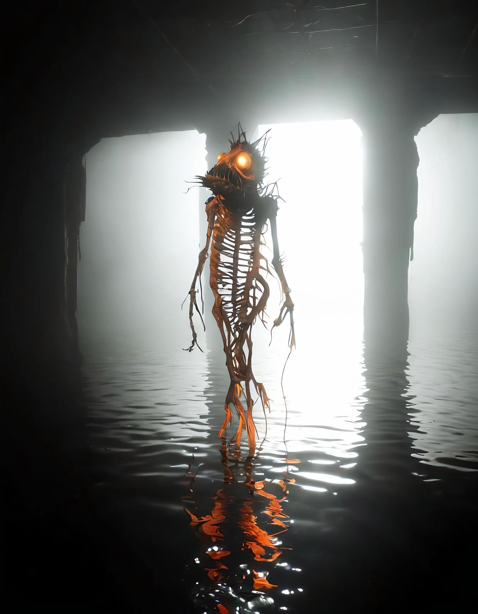 Zombie Angler Fish in Style of Bruegel