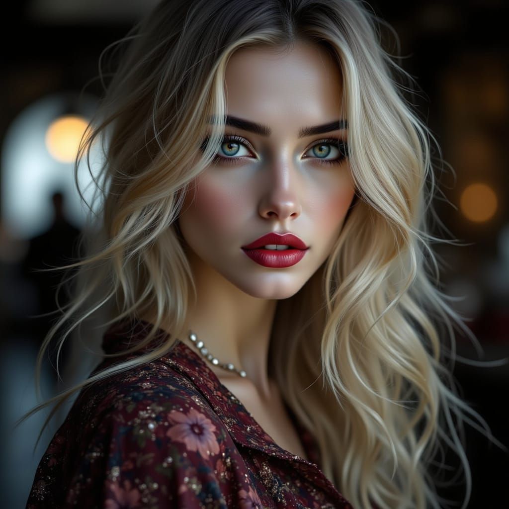 Captivating Portrait of a Young Woman in Cinematic Style