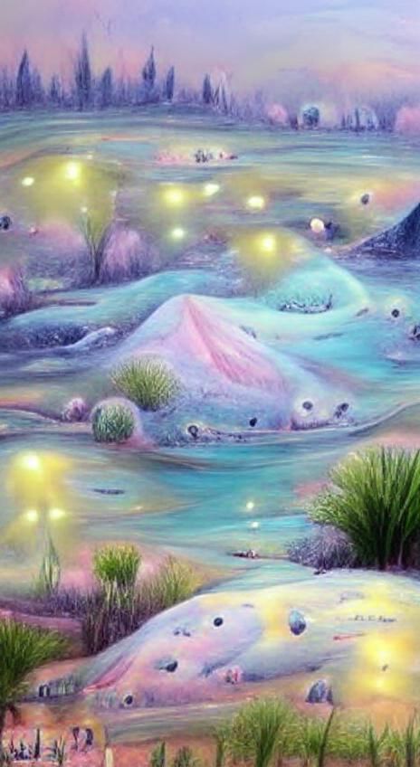 Whimsical Alien Landscape by Dan Mumford