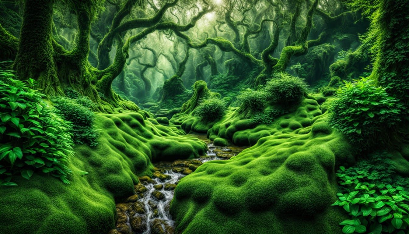 Atmospheric Deep Dive Green Landscape