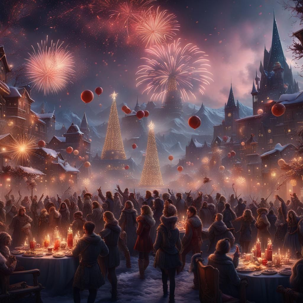 New Year's Eve Party Countdown: Fantasy Concept Art
