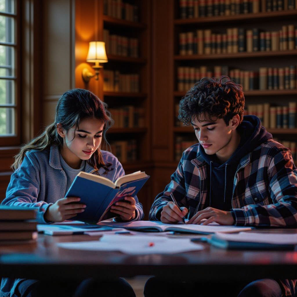 Motivational Collage of Students Studying, Cinematic Style