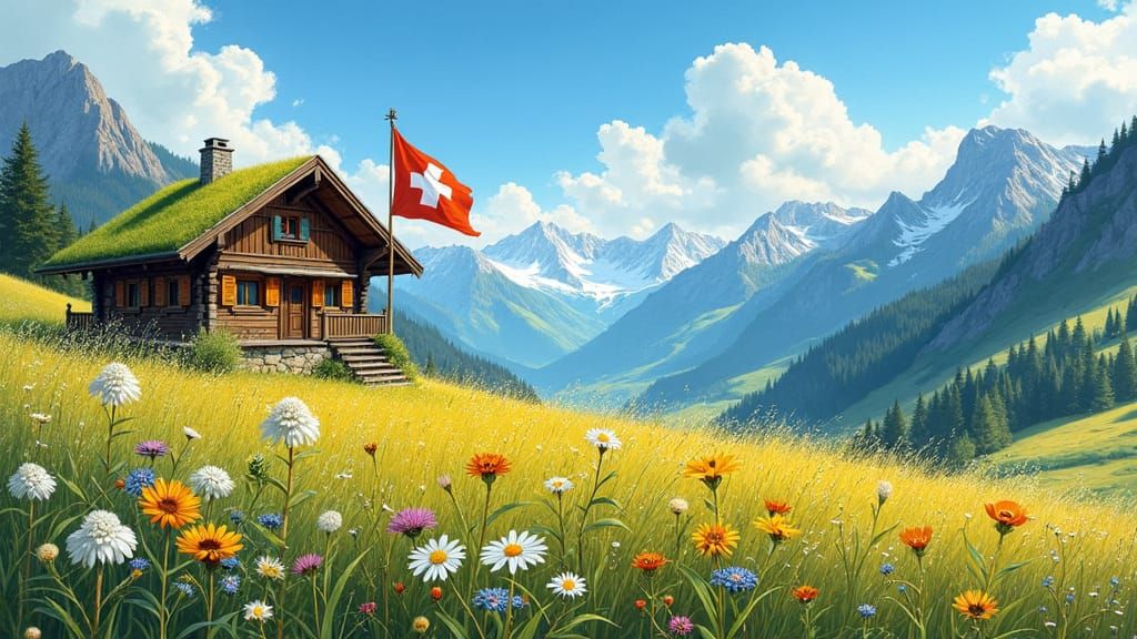 Alpine Meadow in September: A Bavarian Landscape