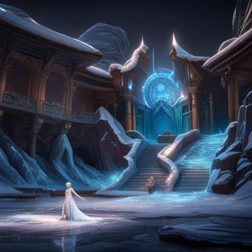 Ice Fairies Battle in Frozen Wrestling Arena