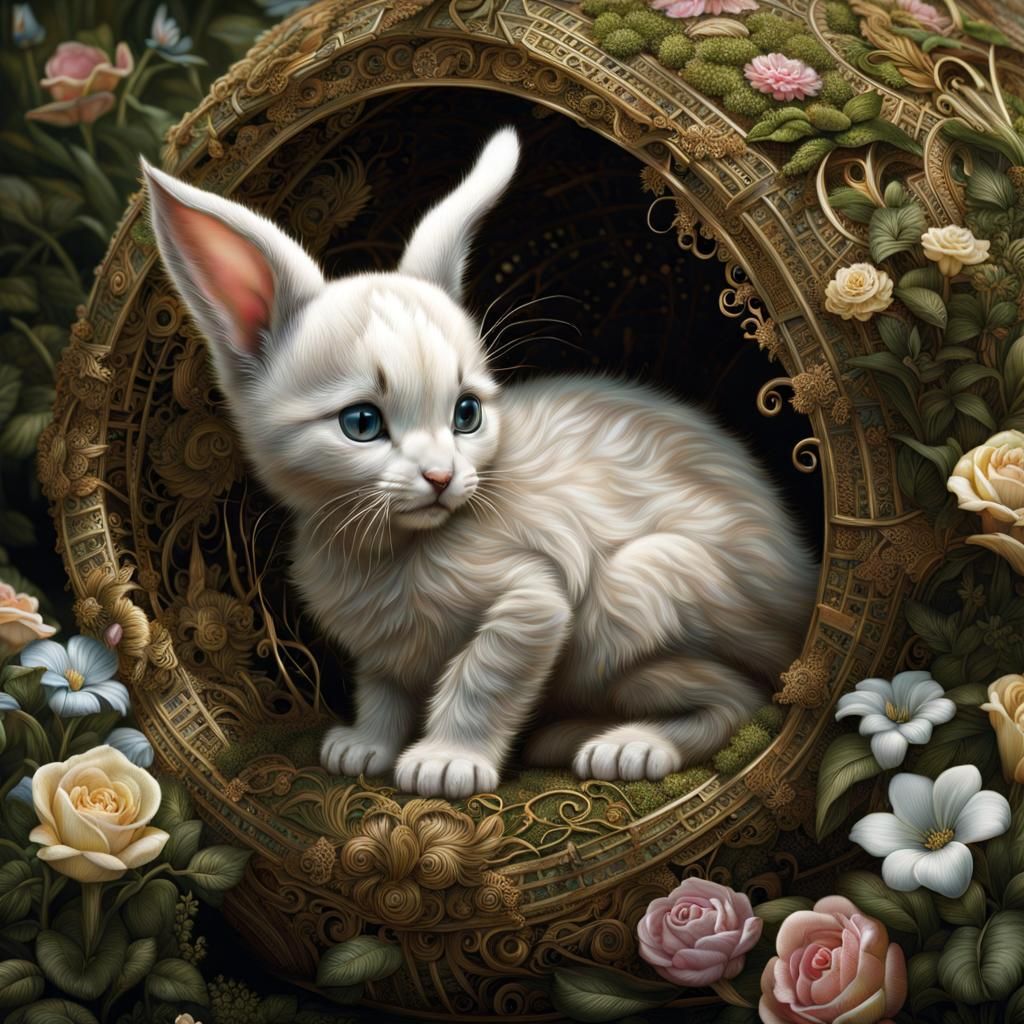 Baby Rabbit/Kitten Hybrid