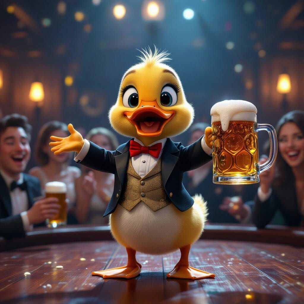 Duckling's Bar Dance: A 3D Animated Rendition