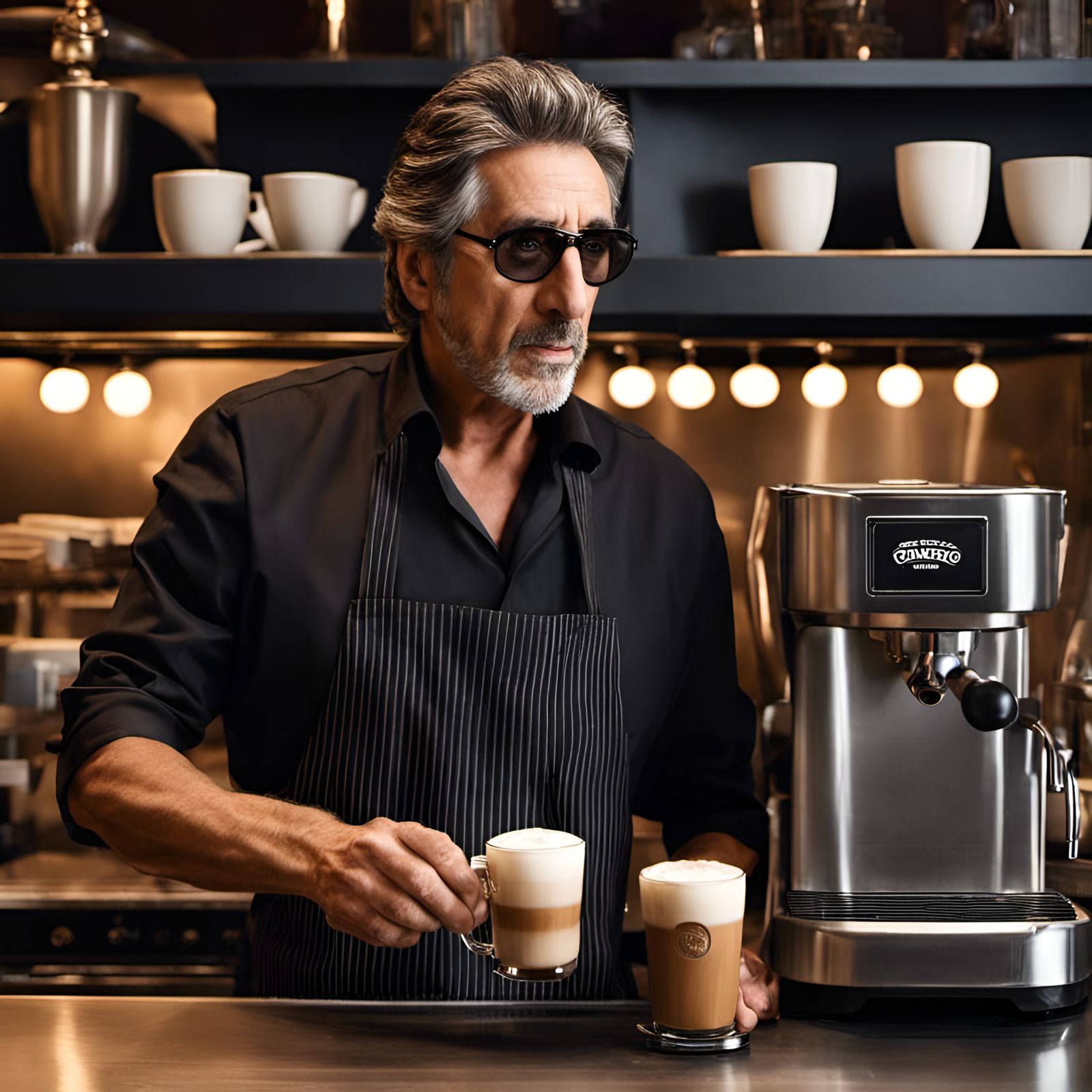 Al Pacino as Barista: Digital Art Portrait