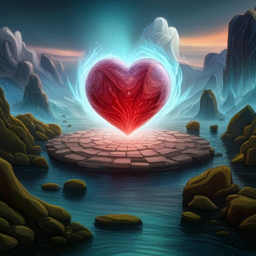 Crystal Heart Radiating Love and Light