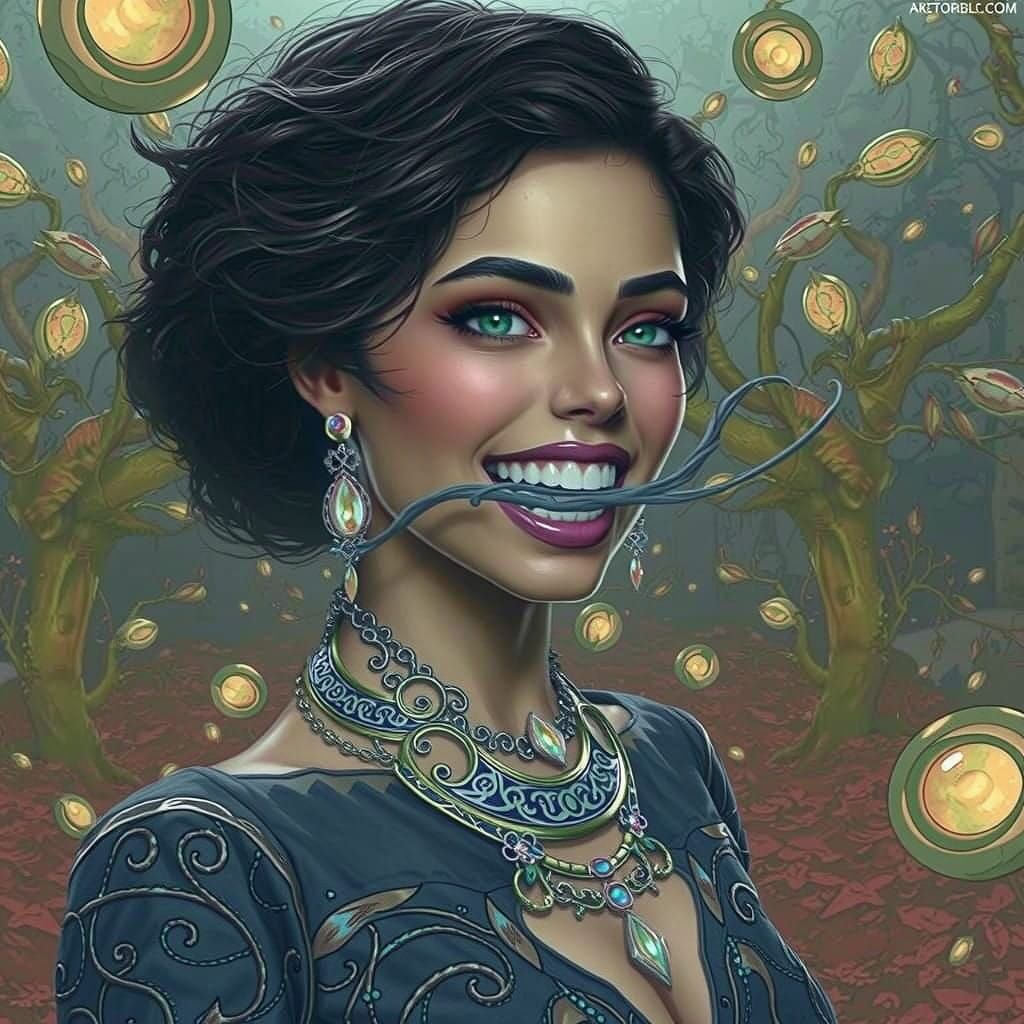 Ethereal Woman in Nature's Embrace