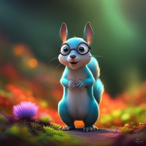 Sammy the Squirrel: Pixar-Style 3D Character Art