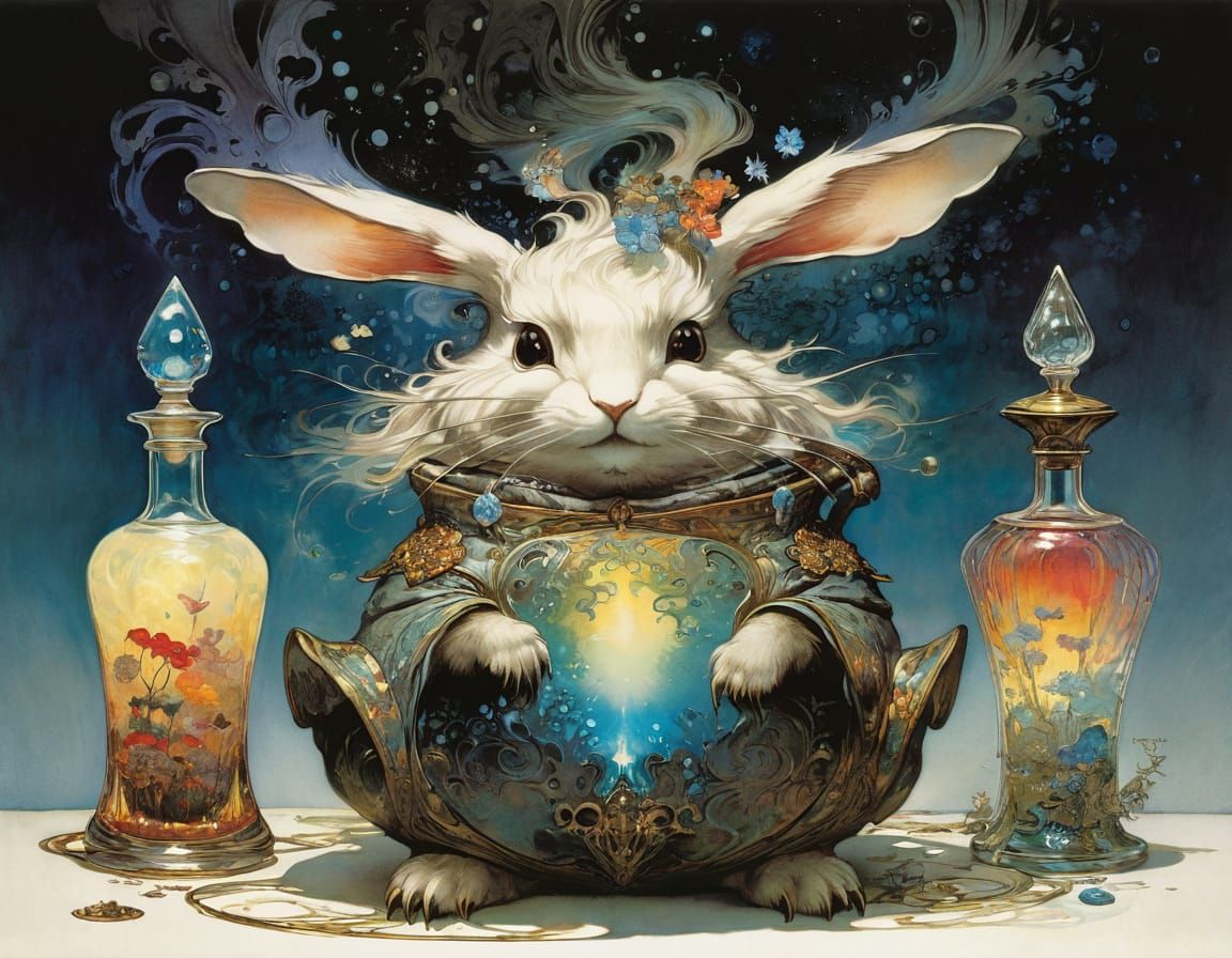 Enchanting Love Potion Bottle with Volumetric Lighting