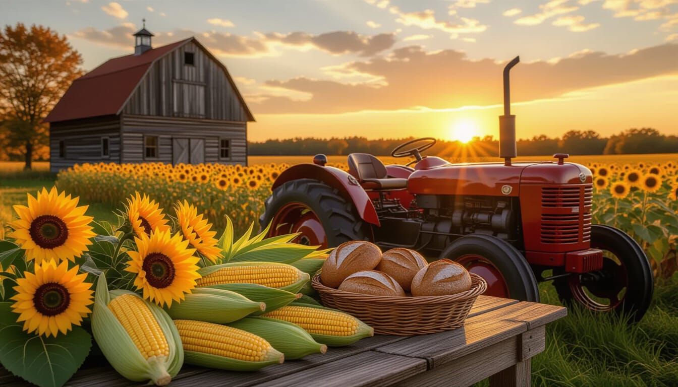 Steampunk Harvest Feast at Sunset Farmhouse