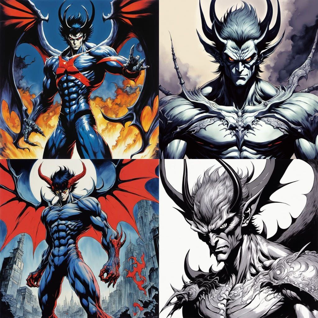 DevilMan in Vibrant Amano Style