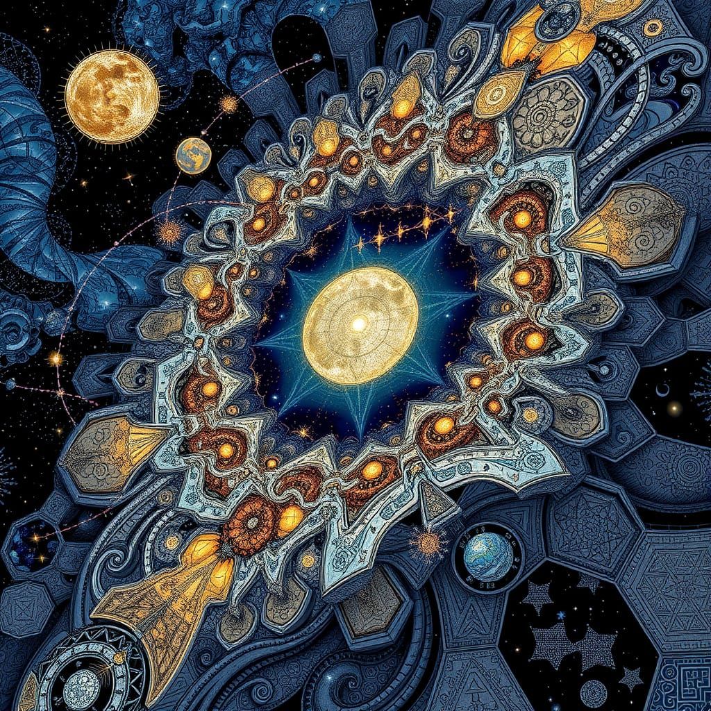 Biblical Universe Creation with Fractal Patterns