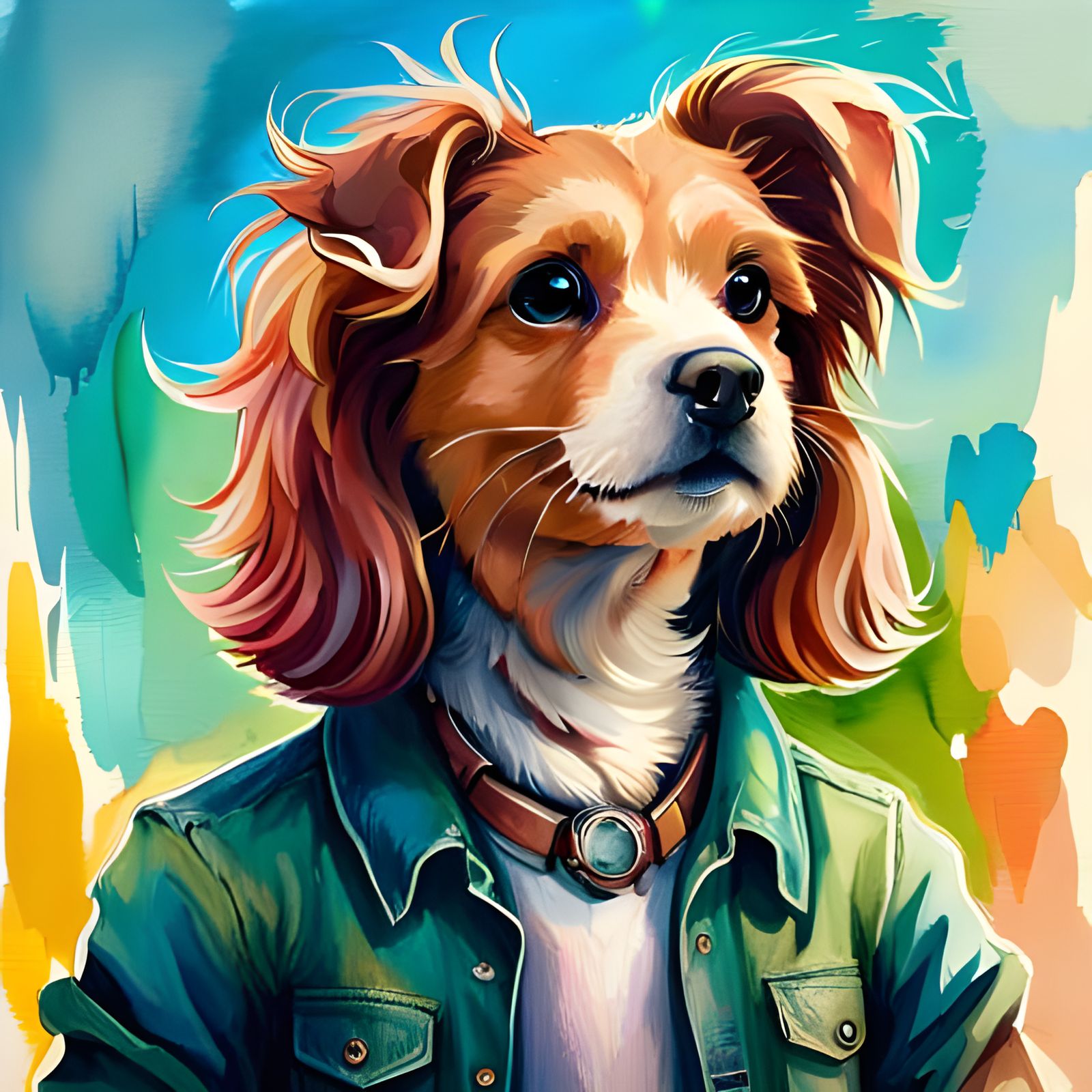 Anthro Pickle Character in Jeans Portrait