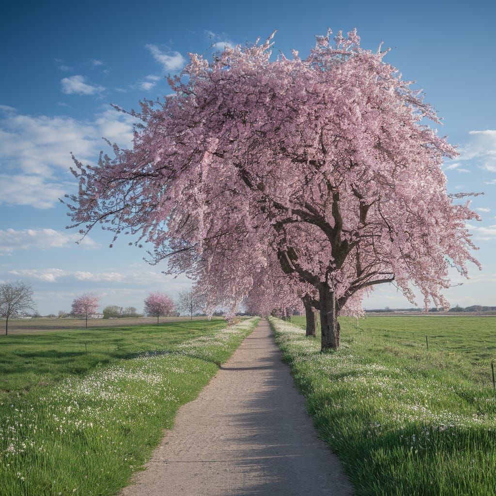 Gentle Spring Wind Steals a Blossom