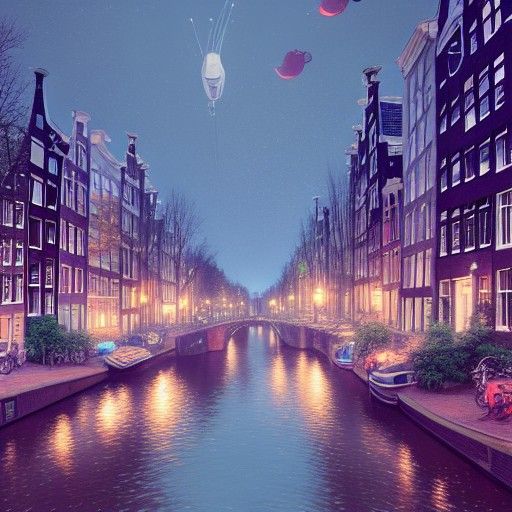 Canal at night