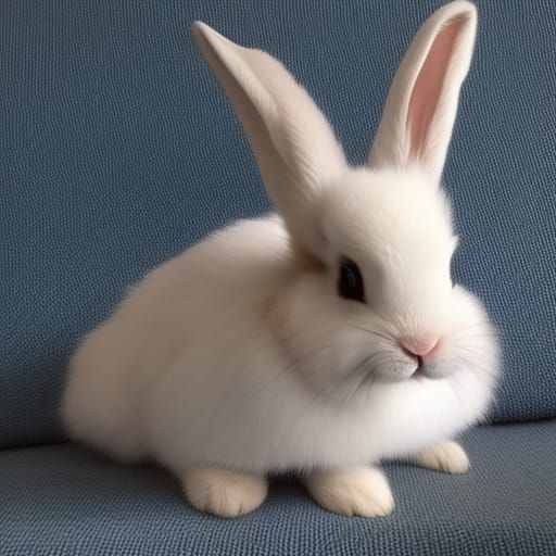 Cute Soft Baby Bunny Portrait