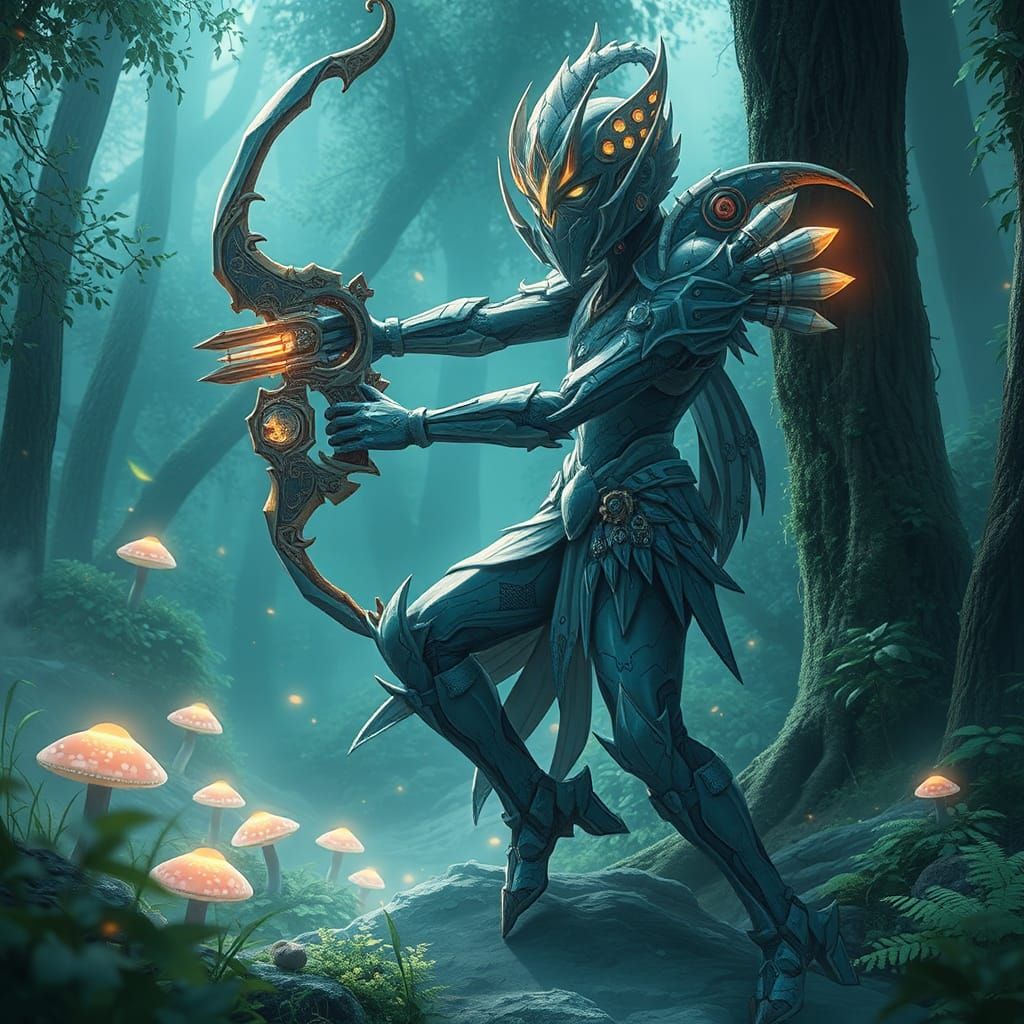 Elegant Light Bowgun Wielder in Lush Forest