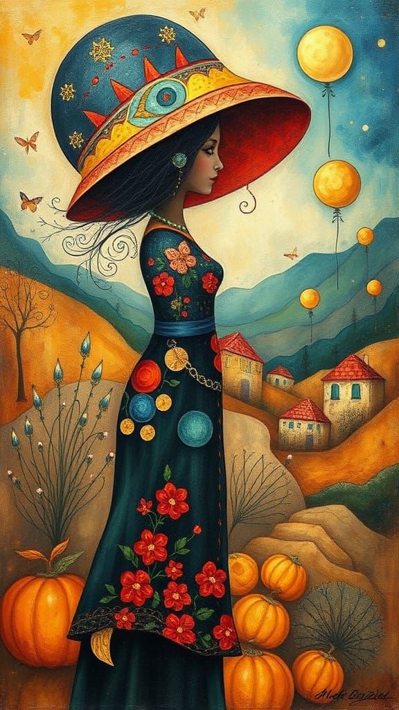 Surreal Bohemian Eclectic Art in Impressionist Style