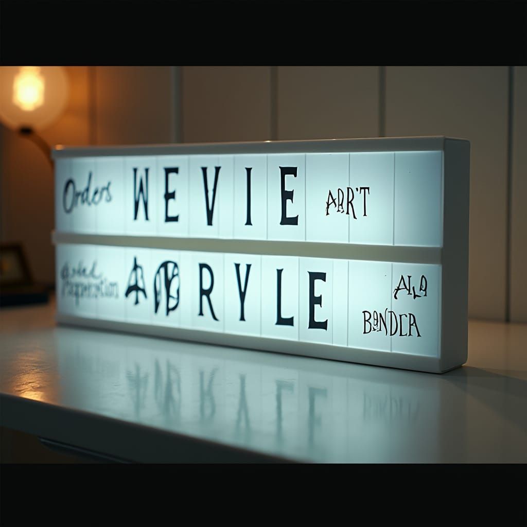 Sleek Acrylic LED Light Name Board