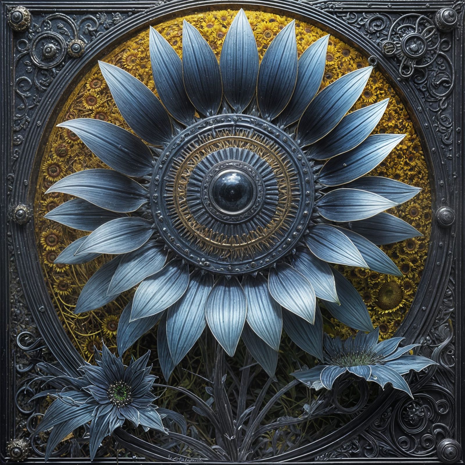 A metallic Sunflower