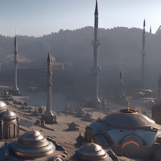 Futuristic Istanbul with Intricate Mech Details