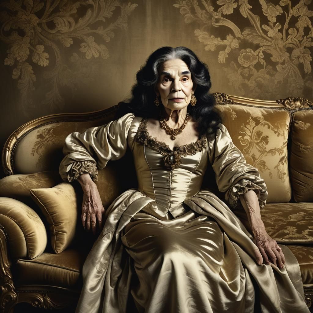 Baroque Portrait of Elderly Transvestite as Venus