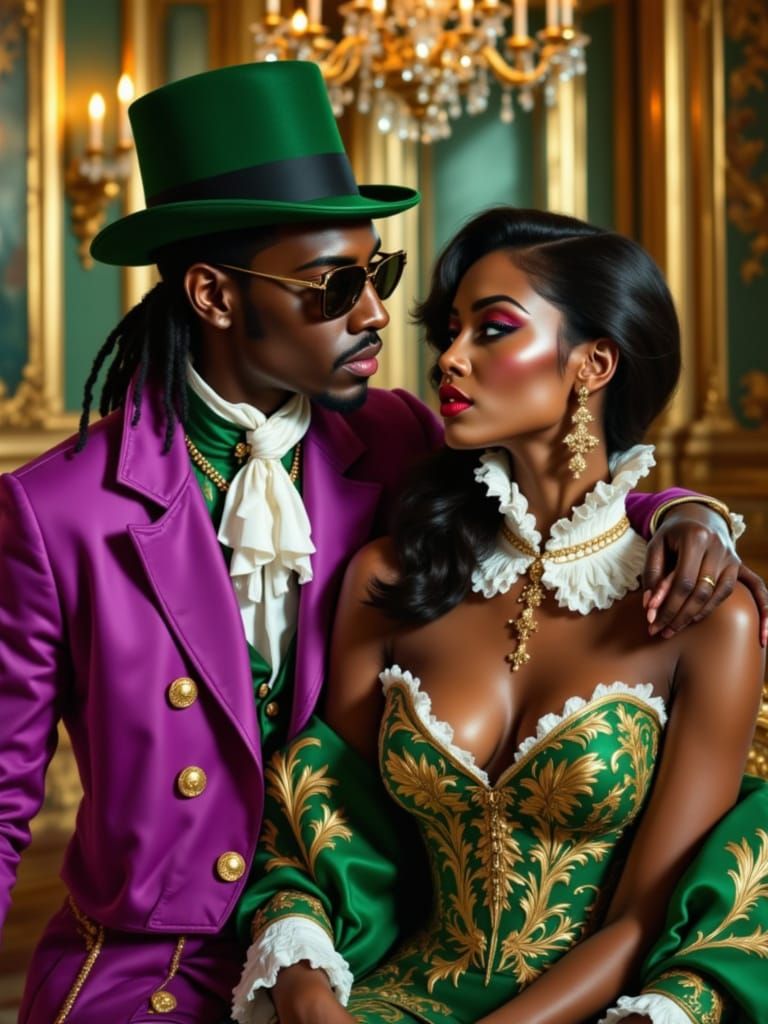 Luxurious Rococo Portraits of Opulence and Elegance