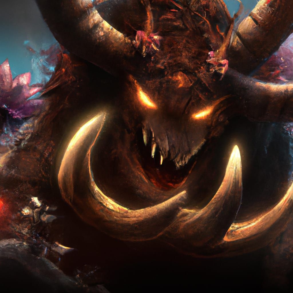 Krampus in Dark Fantasy Style, 8K Resolution