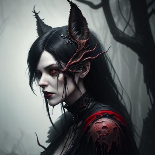 Decaying Red Riding Hood in Dark Forest