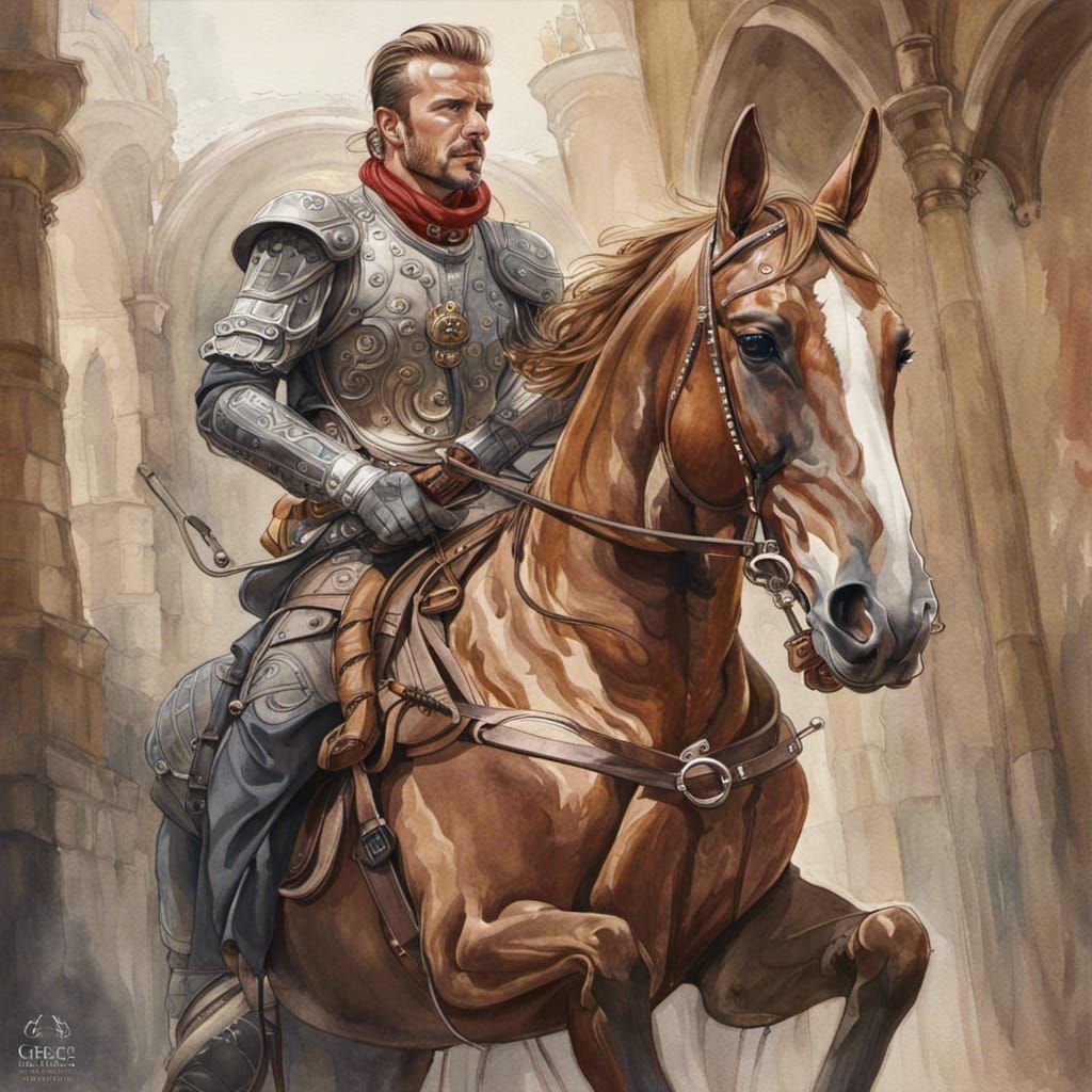 Renaissance David Beckham Condottiere Portrait
