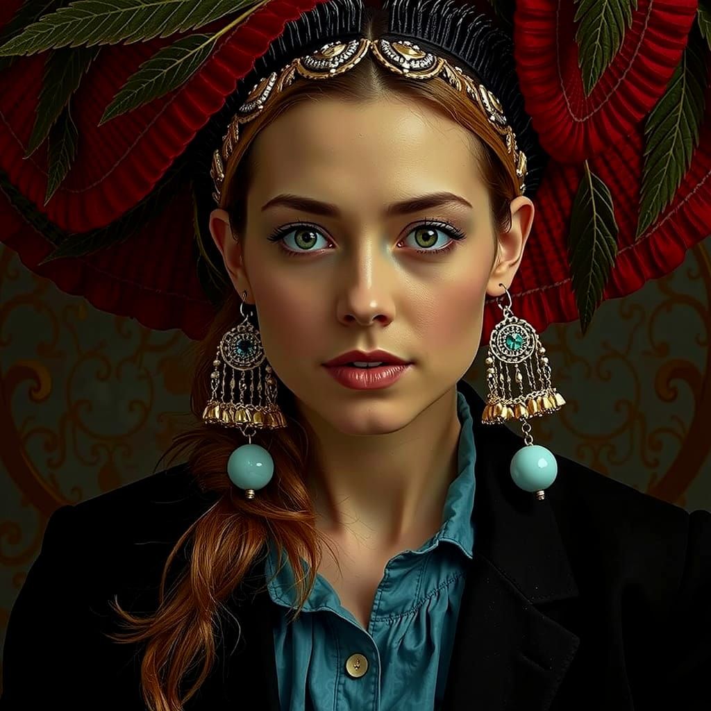 Cockatoo-Woman in Surrealist Style of Max Ernst