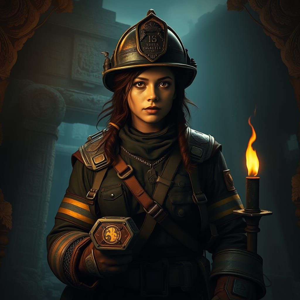 Latina Firefighter Guards Ancient Artifact in Forgotten Temp...