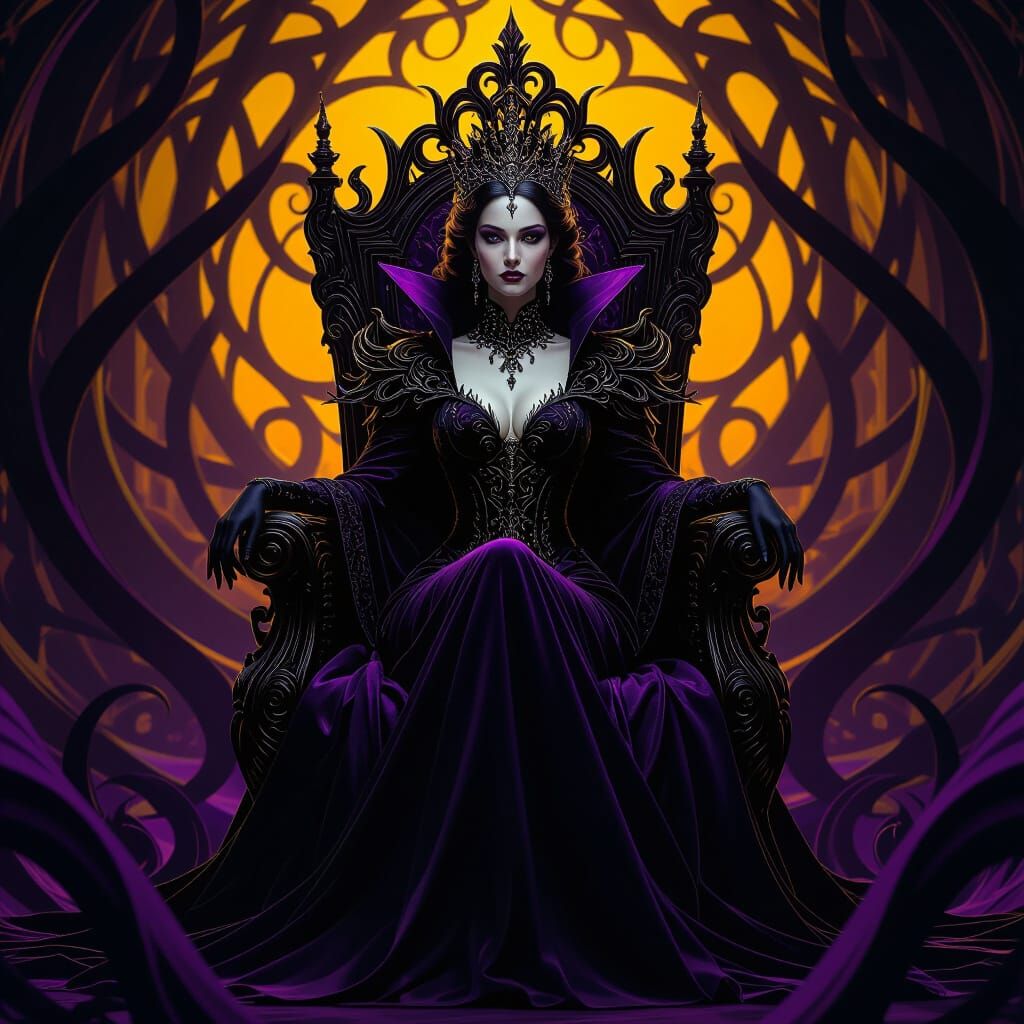 Dark Queen of Mortholme in Baroque Style