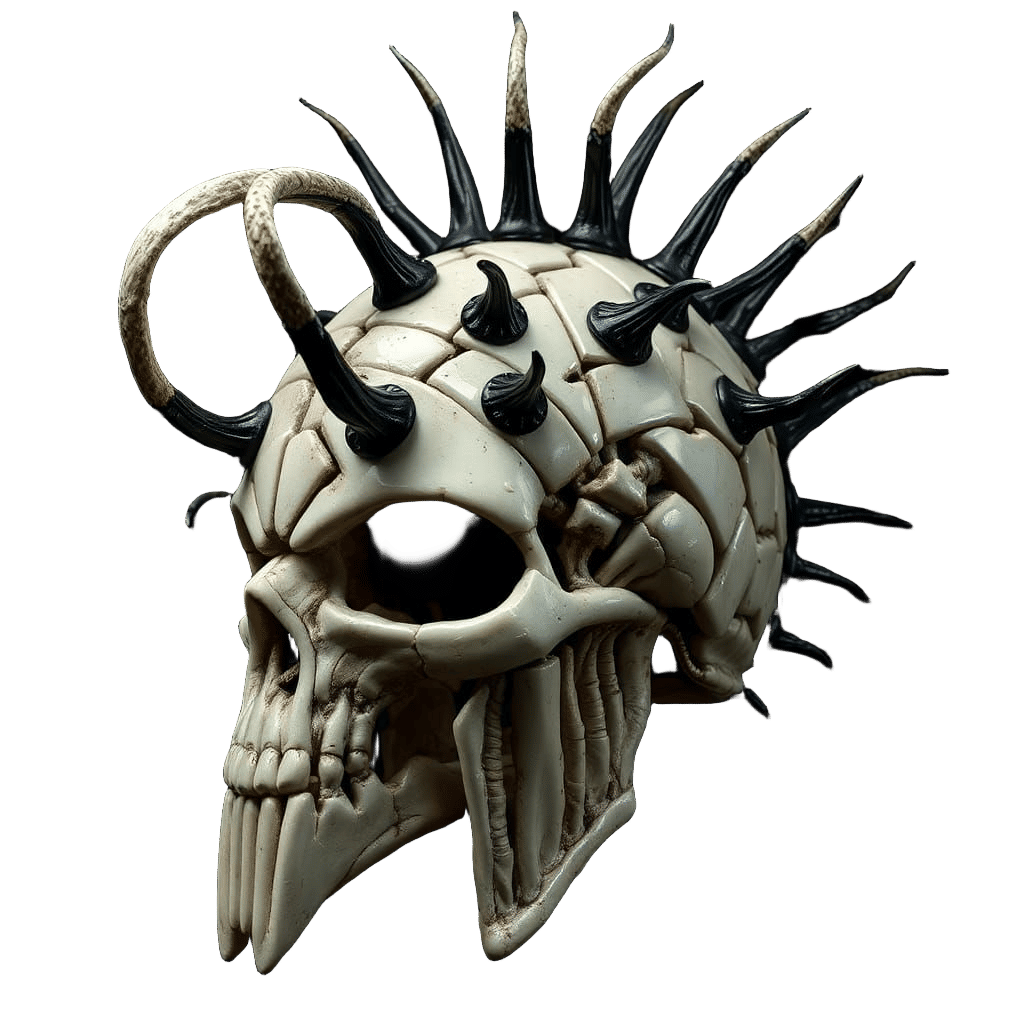 Onyx Bone Battle Helm in Hyperrealism