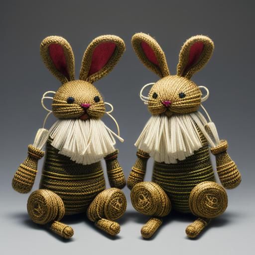 String Art Mad Rabbit Sculpture