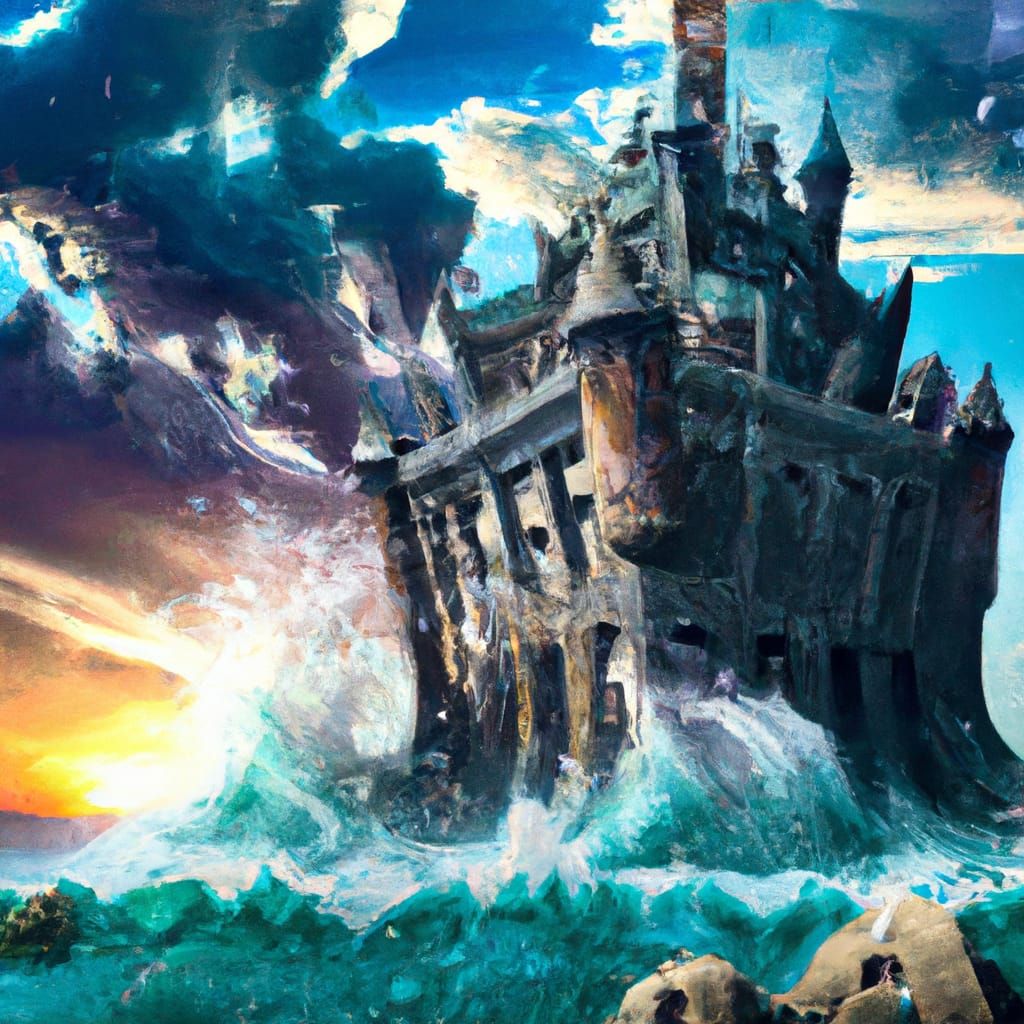 Underwater Castle in Photorealistic Detail