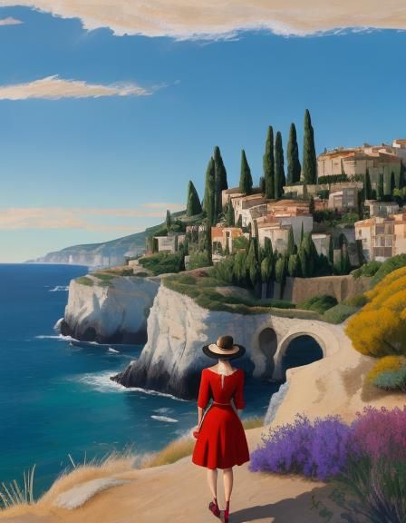 Mediterranean Woman in Fauvist Oil Painting